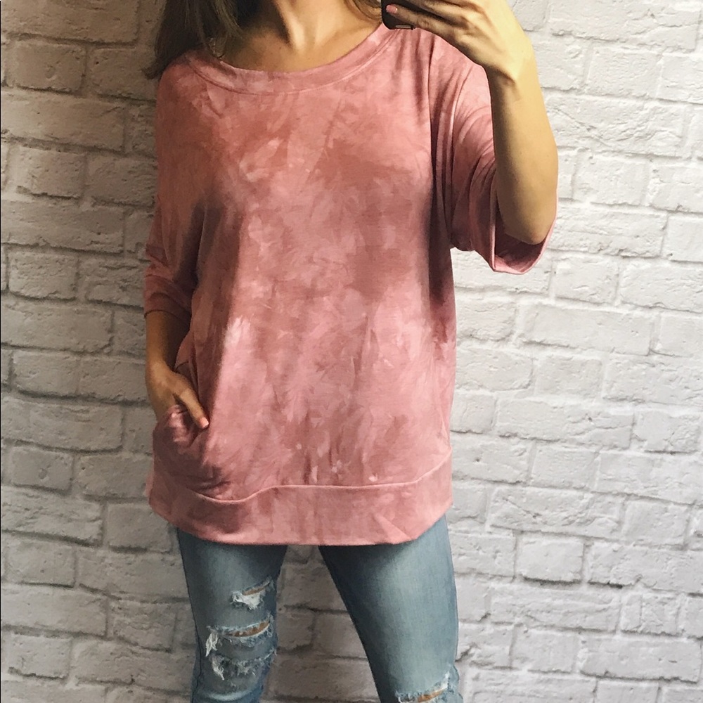 LAST ONE//Loose Fit Tie Dye Pocket Shirt - Picture 2 of 5